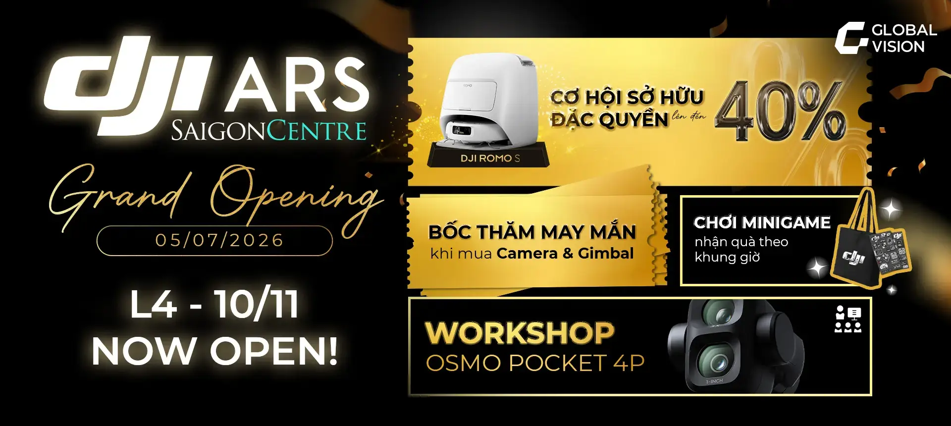 BÙNG NỔ CHUỖI HOẠT ĐỘNG KHAI TRƯƠNG DJI ARS SAIGON CENTRE (05/07/2026)