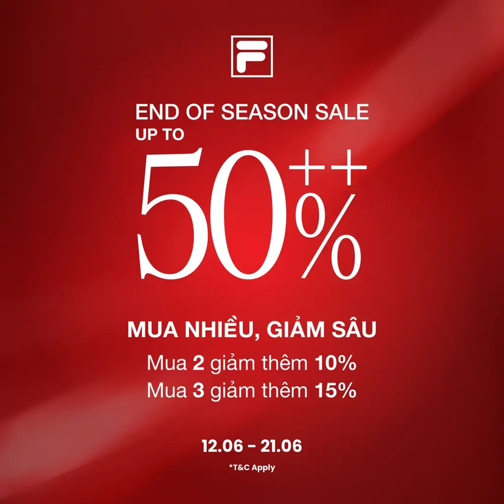 FILA END OF SEASON SALE - UP TO 50%++