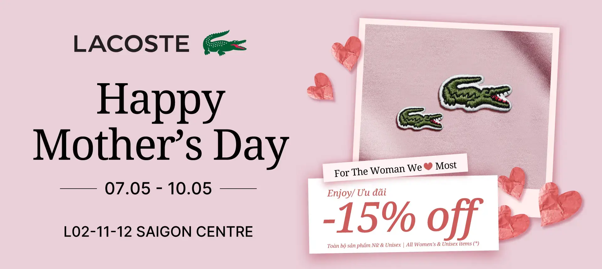 FOR THE WOMAN WE LOVE MOST - A GIFT FOR MOM FROM LACOSTE