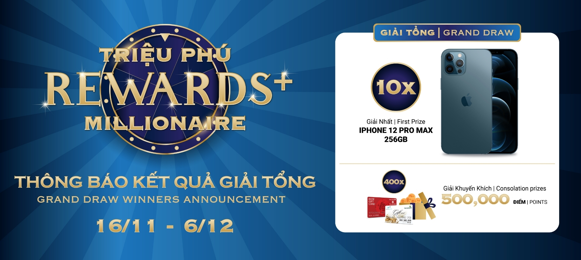 REWARDS+ MILLIONAIRE - GRAND DRAW WINNERS ANNOUNCEMENT