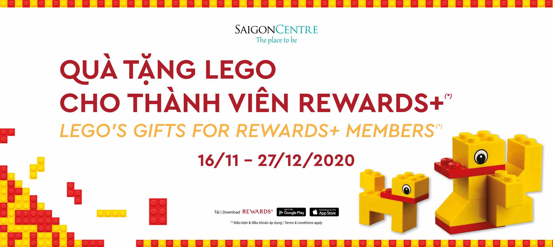 LEGO TOYS FOR NEW REWARDS+ MEMBERS