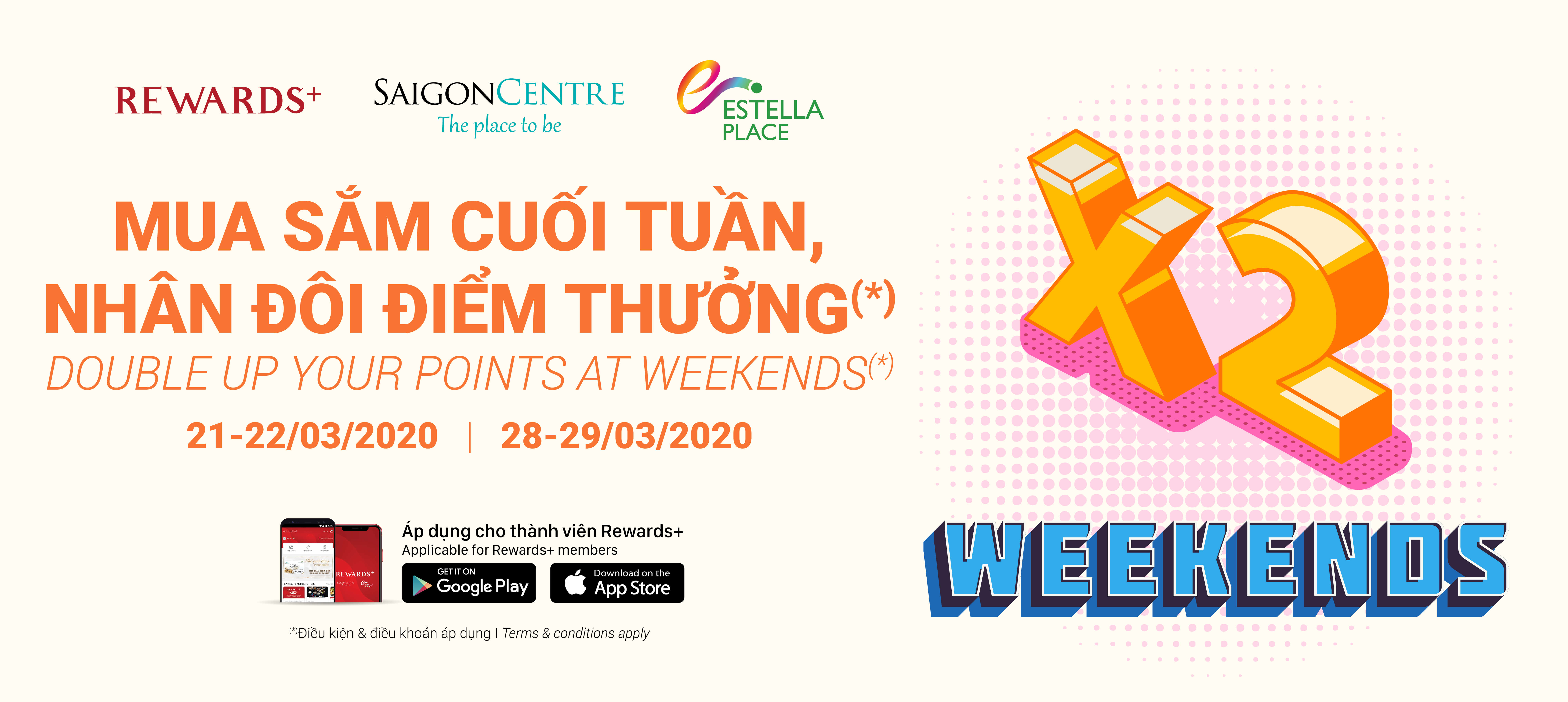 DOUBLE UP YOUR POINTS AT WEEKENDS