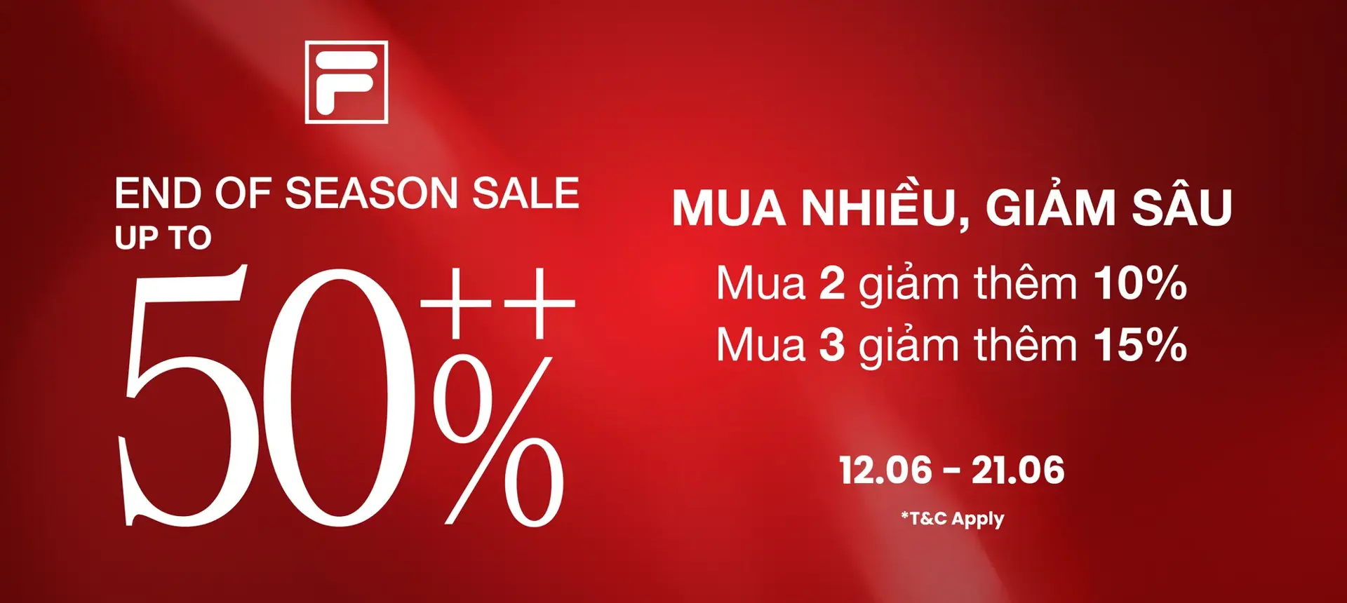 FILA END OF SEASON SALE - UP TO 50%++
