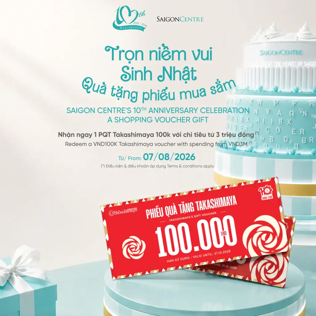 TRỌN NIỀM VUI SINH NHẬT - QUÀ TẶNG PHIẾU MUA SẮM