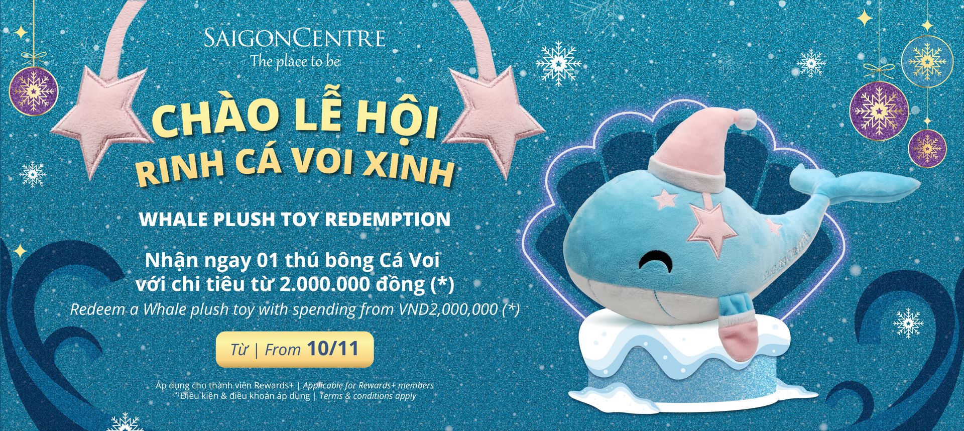 WHALE PLUSH TOY REDEMPTION