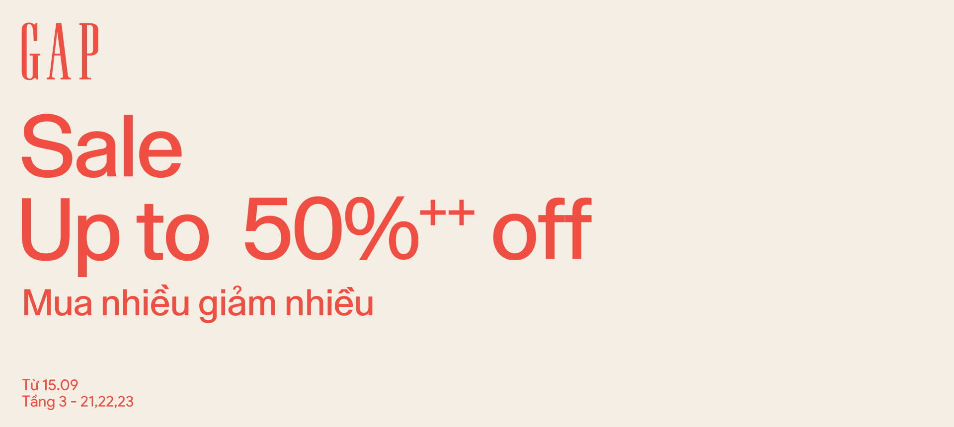 GAP MID-SEASON SALE — UP TO 50%++ OFF